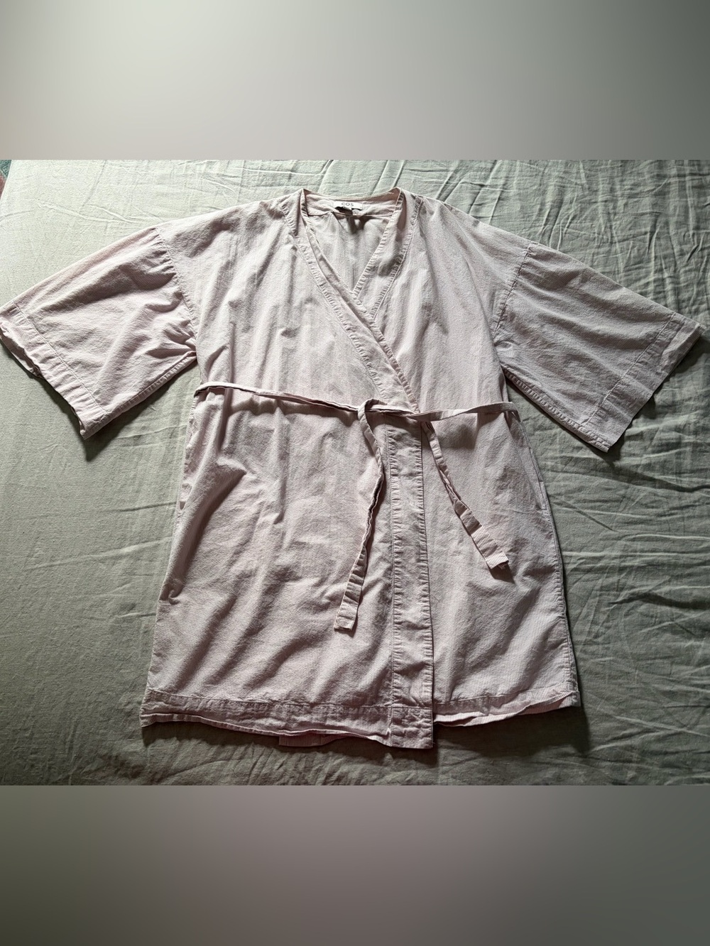 COS Striped Robe - Pink & White